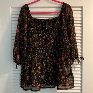 Simply Be floral print blouse